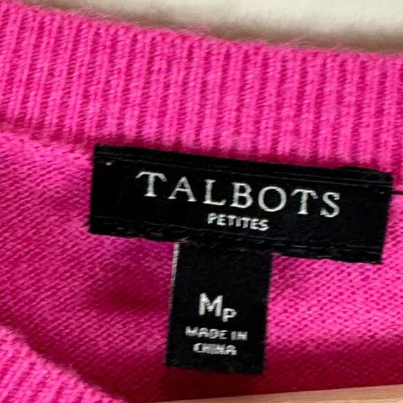 Talbots Cozy Hot Pink Wool Blend Sweater - Picture 4 of 5
